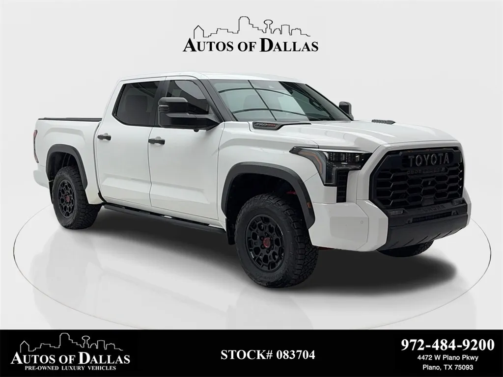 White 2024 Toyota Tundra Hybrid TRD Pro NAV,CAM,PANO,CLMT STS,BLIND SPOT for sale in Plano, TX