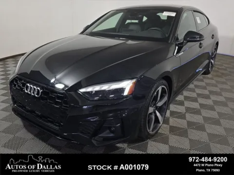 Black 2025 Audi A5 Sportback 45 S line Premium Plus CAM,PANO,HTD STS,BLIND SPOT for sale in Plano, TX