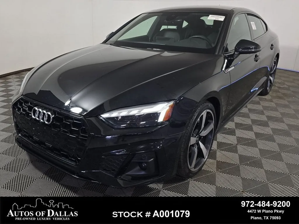 Black 2025 Audi A5 Sportback 45 S line Premium Plus CAM,PANO,HTD STS,BLIND SPOT for sale in Plano, TX