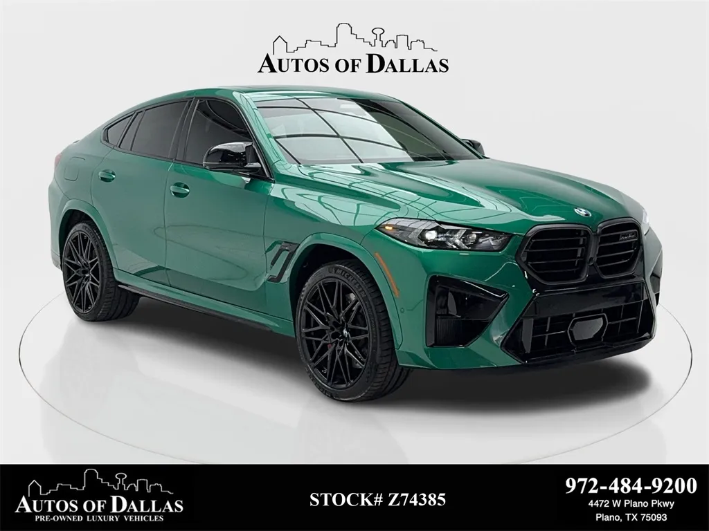 Green 2025 BMW X6 M NAV,CAM,PANO,CLMT STS,HEADS UP,22" M WHLS for sale in Plano, TX