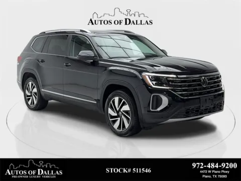 Black 2025 Volkswagen Atlas 2.0T SEL NAV,CAM,PANO,HTD STS,BLIND SPOT,3RD ROW for sale in Plano, TX