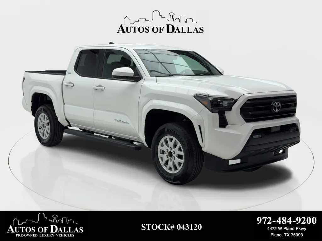 White 2025 Toyota Tacoma SR5 CAM,KEY-GO,BLIND SPOT,LANE ASST,17" WHLS for sale in Plano, TX