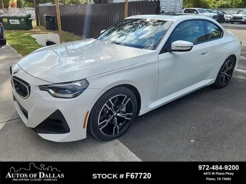 White 2025 BMW 2 Series 230i xDrive M SPORT,NAV,CAM,SUNROOF,BLIND SPOT for sale in Plano, TX