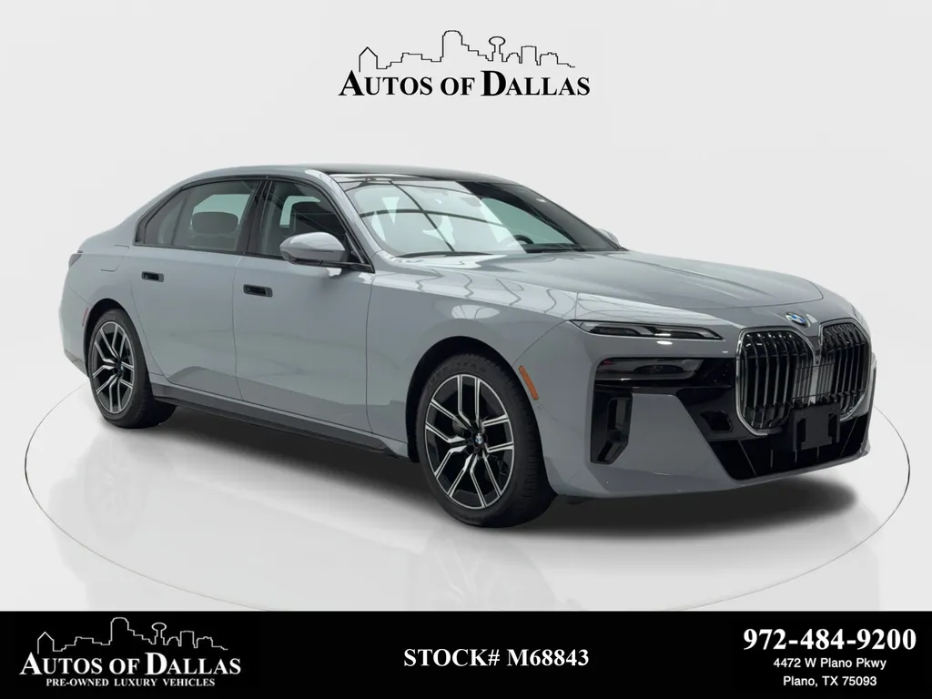 Gray 2023 BMW 7 Series 740i M SPORT,NAV,CAM,PANO,HEADS UP,20" M WLS for sale in Plano, TX