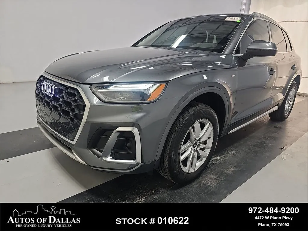 Gray 2024 Audi Q5 45 S line Premium CAM,PANO,HTD STS,BLIND SPOT,18" for sale in Plano, TX