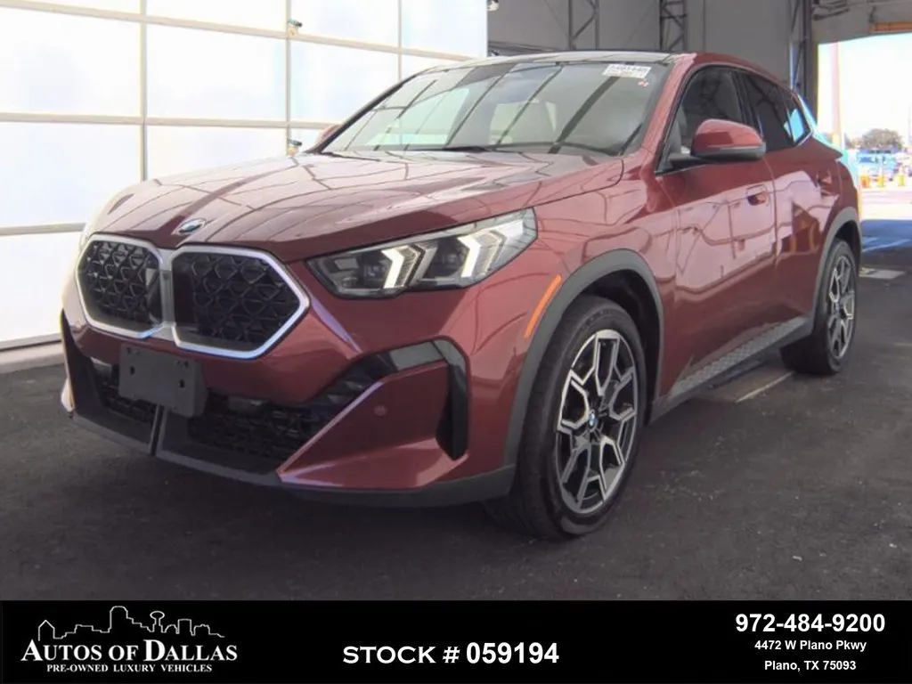 Red 2025 BMW X2 xDrive28i NAV,CAM,PANO,HTD STS,BLIND SPOT,HEADS UP for sale in Plano, TX