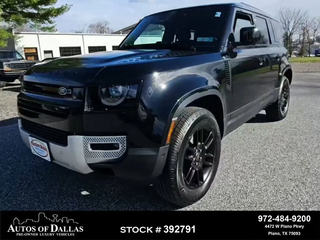 Black 2025 Land Rover Defender 110 S NAV,CAM,PANO,HTD STS,BLIND SPOT,20" WLS for sale in Plano, TX