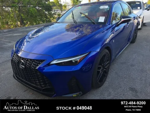 Blue 2022 Lexus IS 350 F SPORT NAV,CAM,SUNROOF,CLMT STS,BLIND SPOT for sale in Plano, TX