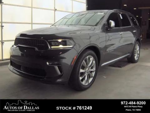 Gray 2021 Dodge Durango Citadel NAV,CAM,SUNROOF,CLMT STS,BLIND SPOT,3RD RO for sale in Plano, TX