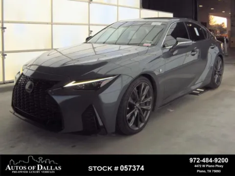 Gray 2022 Lexus IS 350 F SPORT CAM,SUNROOF,CLMT STS,BLIND SPOT for sale in Plano, TX