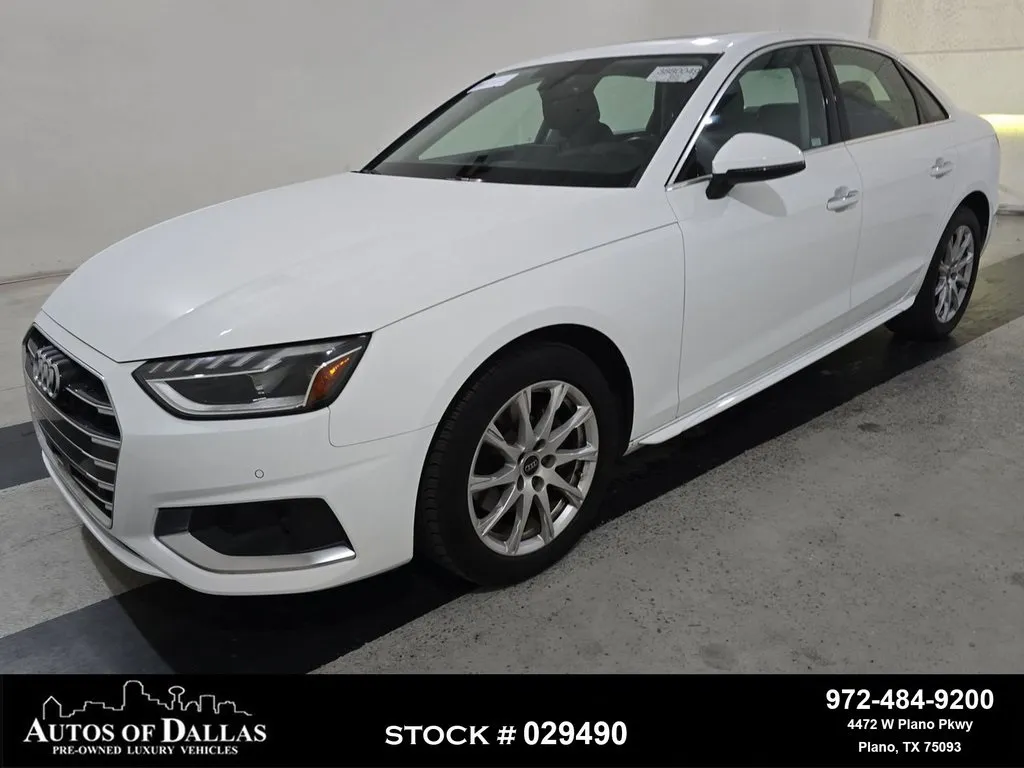 White 2023 Audi A4 40 Premium CAM,SUNROOF,HTD STS,BLIND SPOT for sale in Plano, TX