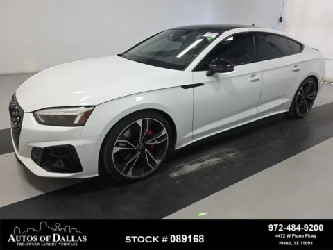 White 2024 Audi S5 Sportback Premium Plus CAM,PANO,HTD STS,BLIND SPOT,20" WLS for sale in Plano, TX