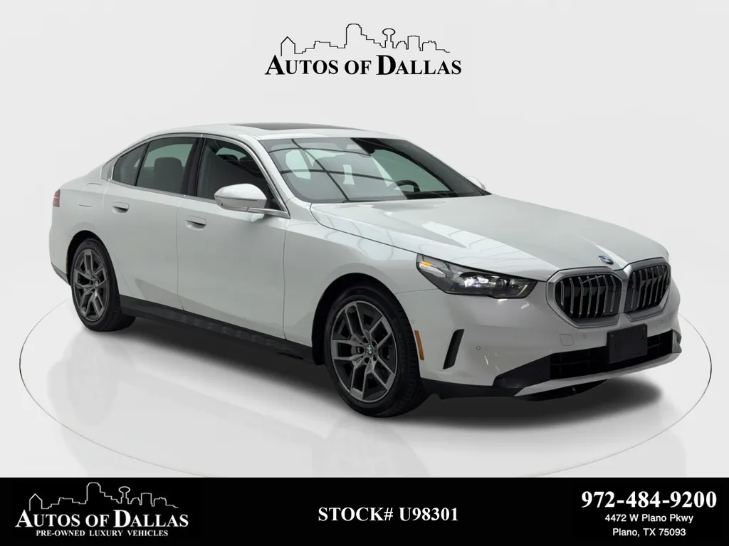 White 2026 BMW 5 Series 530i xDrive SPORT LINE,NAV,CAM,SUNROOF,BLIND SPOT for sale in Plano, TX
