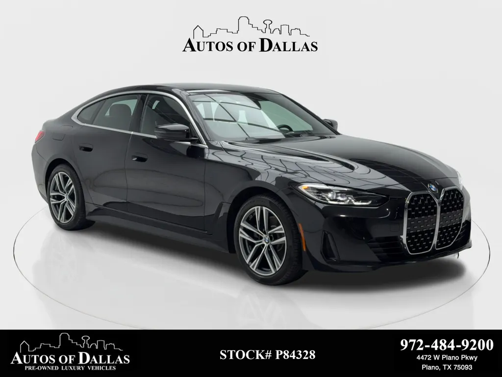 Black 2024 BMW 4 Series 430i Gran Coupe NAV,CAM,SUNROOF,HTD STS,BLIND SPOT for sale in Plano, TX