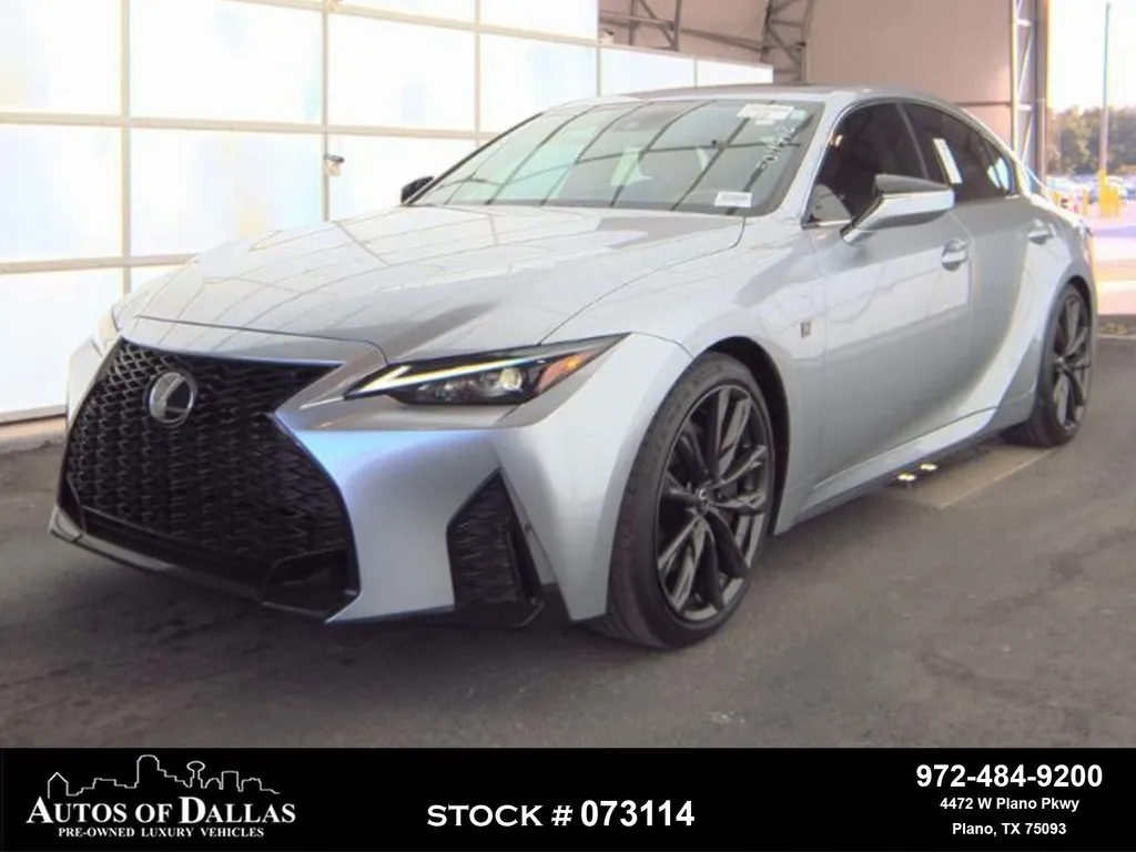 Silver 2024 Lexus IS 350 F SPORT Design CAM,SUNROOF,CLMT STS,BLIND SPOT for sale in Plano, TX