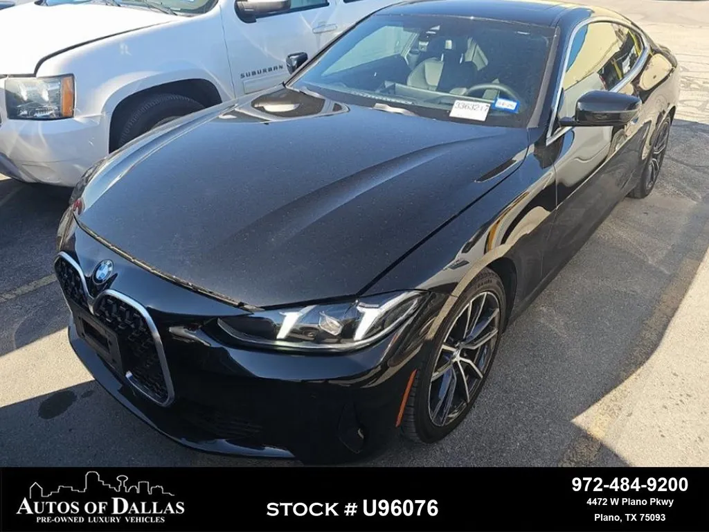 Black 2026 BMW 4 Series 430i xDrive SPORT LINE,NAV,CAM,SUNROOF,HTD STS for sale in Plano, TX