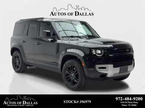 Black 2025 Land Rover Defender 110 S NAV,CAM,PANO,HTD STS,BLIND SPOT,20" WLS for sale in Plano, TX