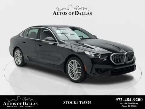 Black 2025 BMW 5 Series 530i SPORT LINE,NAV,CAM,SUNROOF,HTD STS,BLIND SPOT for sale in Plano, TX