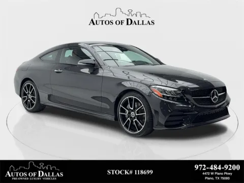 Black 2023 Mercedes-Benz C-Class C 300 Coupe AMG NIGHT PKG,NAV,CAM,PANO,BLIND SPOT for sale in Plano, TX