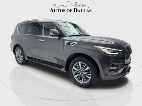 Photos of 2022 INFINITI QX80 LUXE NAV,CAM,SUNROOF,HTD STS,BLIND SPOT,3RD ROW for sale in Plano, TX at Autos of Dallas - Plano