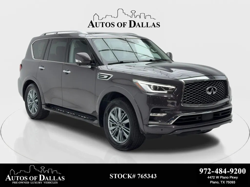 2024 INFINITI QX80 LUXE NAV,CAM,SUNROOF,HTD STS,BLIND SPOT,3RD ROW for sale in Plano, TX