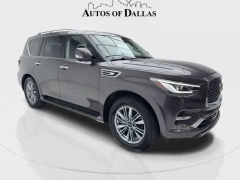 Photos of 2024 INFINITI QX80 LUXE NAV,CAM,SUNROOF,HTD STS,BLIND SPOT,3RD ROW for sale in Plano, TX at Autos of Dallas - Plano