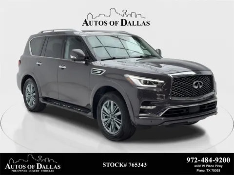 Gray 2024 INFINITI QX80 LUXE NAV,CAM,SUNROOF,HTD STS,BLIND SPOT,3RD ROW for sale in Plano, TX