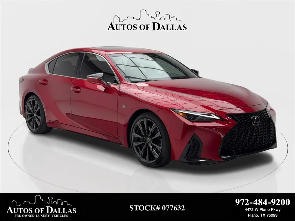 Red 2024 Lexus IS 350 F SPORT Design CAM,SUNROOF,CLMT STS,BLIND SPOT for sale in Plano, TX