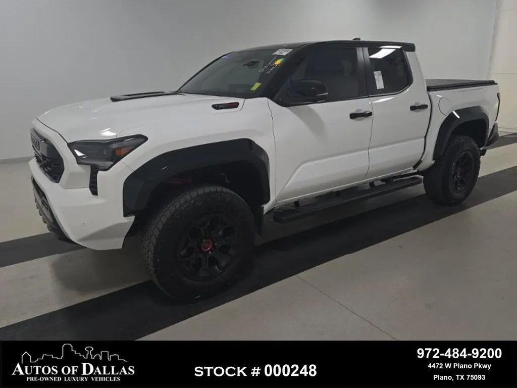 White 2024 Toyota Tacoma Hybrid Trailhunter NAV,CAM,SUNROOF,CLMT STS,HEADS UP for sale in Plano, TX