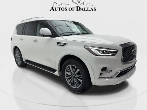 Photos of 2023 INFINITI QX80 LUXE NAV,CAM,SUNROOF,HTD STS,BLIND SPOT,3RD ROW for sale in Plano, TX at Autos of Dallas - Plano