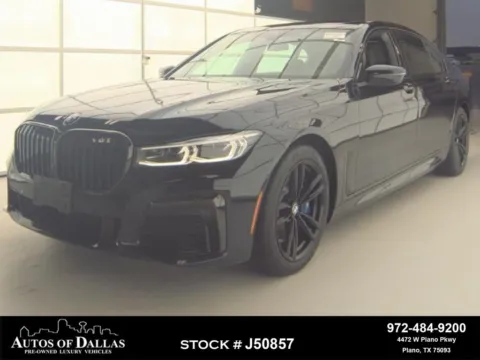 Black 2022 BMW 7 Series 740i xDrive M SPORT,NAV,CAM,PANO,CLMT STS,HEADS UP for sale in Plano, TX