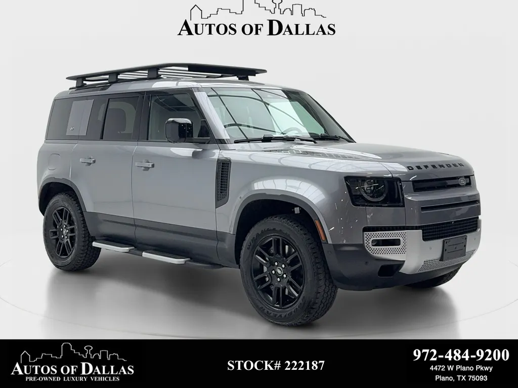 Gray 2023 Land Rover Defender 110 SE NAV,CAM,PANO,HTD STS,BLIND SPOT,20" WLS for sale in Plano, TX