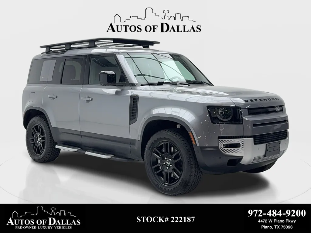 Gray 2023 Land Rover Defender 110 SE NAV,CAM,PANO,HTD STS,BLIND SPOT,20" WLS for sale in Plano, TX