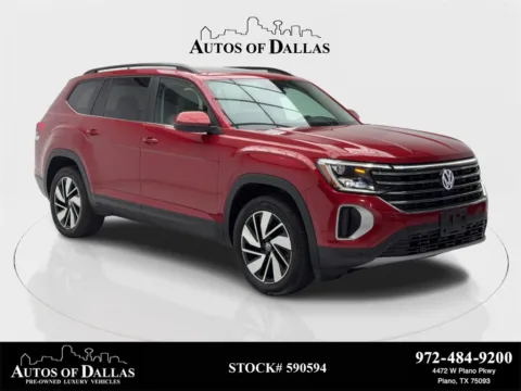 Red 2024 Volkswagen Atlas 2.0T SE w/Technology CAM,PANO,HTD STS,BLIND SPOT,3 for sale in Plano, TX