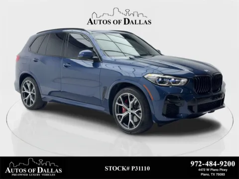 Blue 2023 BMW X5 xDrive40i M SPORT,NAV,CAM,PANO,BLIND SPOT,20" WLS for sale in Plano, TX