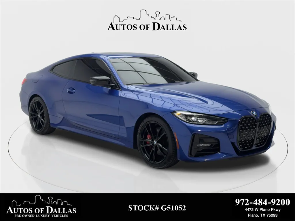 Blue 2021 BMW 4 Series 430i M SPORT,NAV,CAM,SUNROOF,HTD STS,BLIND SPOT for sale in Plano, TX