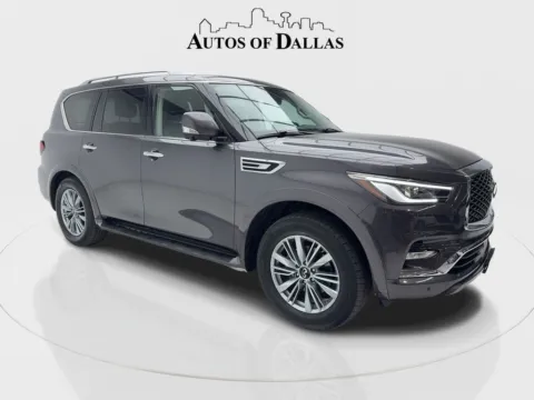 Photos of 2024 INFINITI QX80 LUXE NAV,CAM,SUNROOF,HTD STS,BLIND SPOT,3RD ROW for sale in Plano, TX at Autos of Dallas - Plano
