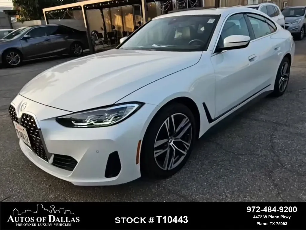 White 2024 BMW 4 Series 430i Gran Coupe SPORT LINE,NAV,CAM,SUNROOF,BLIND S for sale in Plano, TX