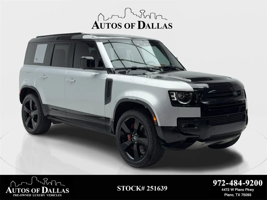 Gray 2024 Land Rover Defender 110 X NAV,CAM,PANO,HTD STS,BLIND SPOT,22" WLS for sale in Plano, TX