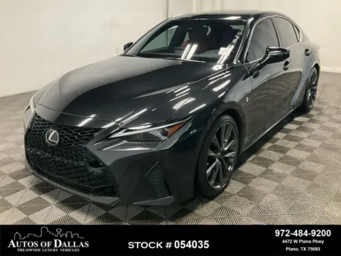 Black 2022 Lexus IS 350 F SPORT CAM,SUNROOF,CLMT STS,BLIND SPOT,19" WL for sale in Plano, TX
