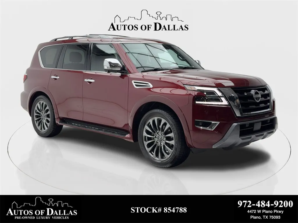 Red 2024 Nissan Armada Platinum NAV,CAM,SUNROOF,HTD STS,BLIND SPOT,3RD RO for sale in Plano, TX