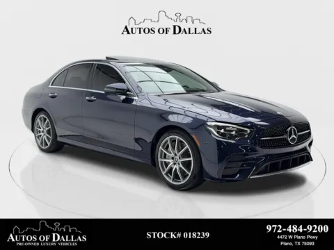 Blue 2022 Mercedes-Benz E-Class E 350 AMG SPORT,NAV,CAM,SUNROOF,BLIND SPOT for sale in Plano, TX