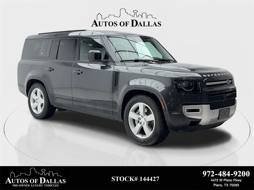 Gray 2023 Land Rover Defender 130 First Edition NAV,CAM,PANO,HTD STS,BLIND SPOT,3RD for sale in Plano, TX
