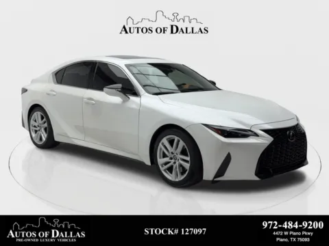 White 2023 Lexus IS 300 CAM,SUNROOF,CLMT STS,BLIND SPOT,18" WLS for sale in Plano, TX