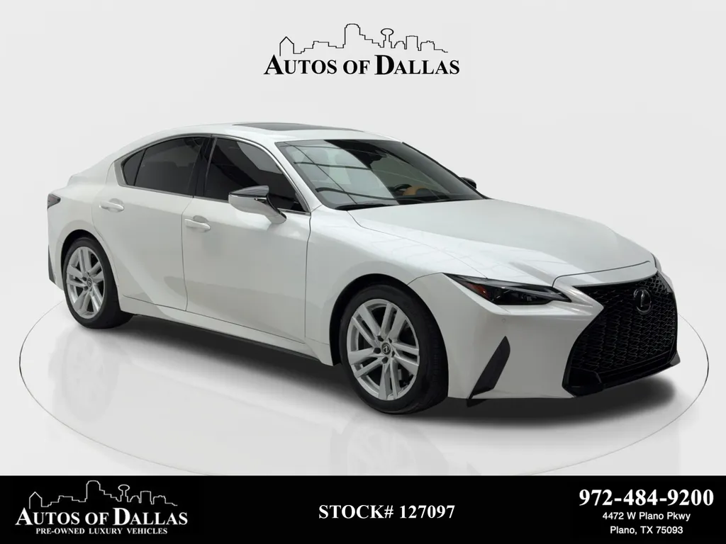 White 2023 Lexus IS 300 CAM,SUNROOF,CLMT STS,BLIND SPOT,18" WLS for sale in Plano, TX