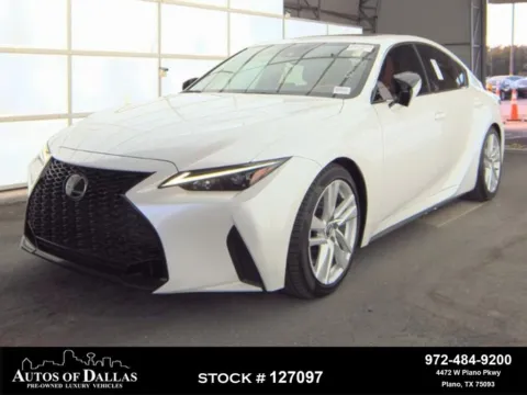White 2023 Lexus IS 300 CAM,SUNROOF,CLMT STS,BLIND SPOT,18" WLS for sale in Plano, TX