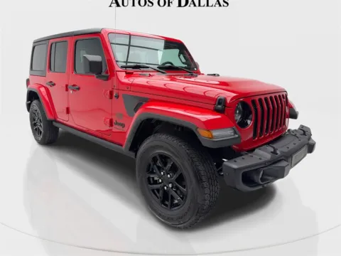 Photos of 2023 Jeep Wrangler NAV,CAM,PARK ASST,KEY-GO,17' WHLS for sale in Plano, TX at Autos of Dallas - Plano