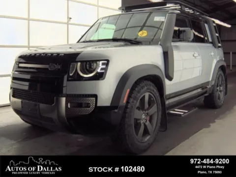 Gray 2022 Land Rover Defender 110 X NAV,CAM,PANO,CLMT STS,BLIND SPOT,20" WLS for sale in Plano, TX
