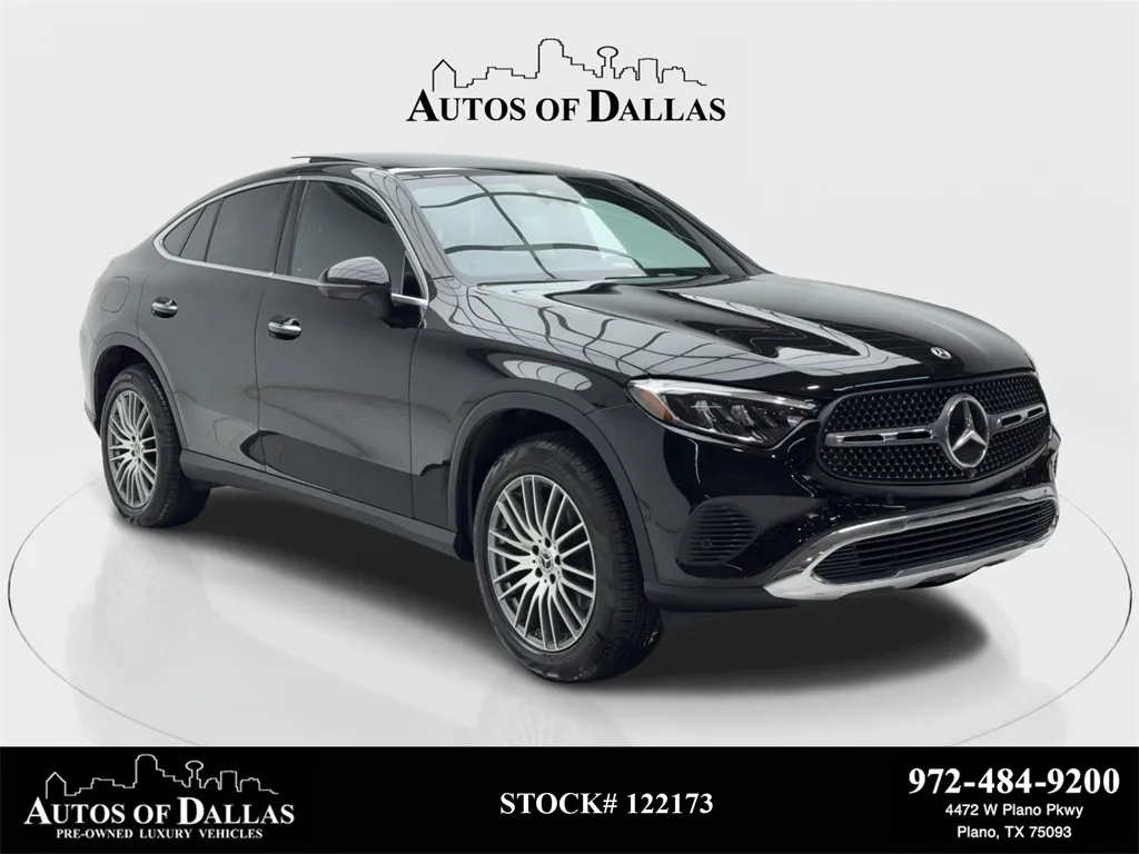 Black 2024 Mercedes-Benz GLC 300 Coupe NAV,CAM,PANO,HTD STS,BLIND SPOT for sale in Plano, TX