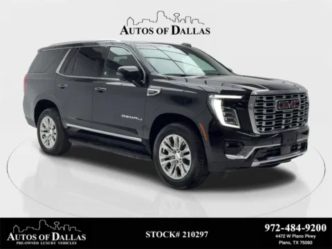 Black 2025 GMC Yukon Denali NAV,CAM,HTD STS,BLIND SPOT,3RD ROW for sale in Plano, TX